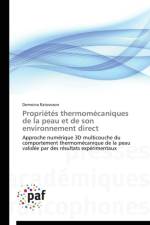 Proprietes Thermomecaniques de la Peau Et de Son Environnement Direct af Ratovoson-D