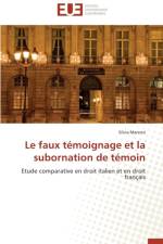 Le Faux T moignage Et La Subornation de T moin af Marensi-S