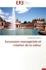 Succession Manag riale Et Cr ation de la Valeur af Wamba-L