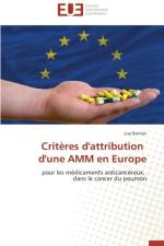 Crit res d'Attribution d'Une Amm En Europe af BARNIER-L