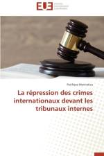 La Repression Des Crimes Internationaux Devant Les Tribunaux Internes af Manirakiza-P