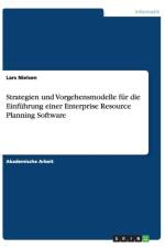 Strategien und Vorgehensmodelle fur die Einfuhrung einer Enterprise Resource Planning Software af Lars Nielsen