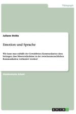 Emotion Und Sprache af Juliane Stratz