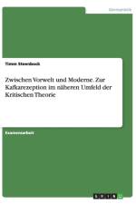 Zwischen Vorwelt und Moderne. Zur Kafkarezeption im naheren Umfeld der Kritischen Theorie af Timm Steenbock