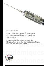 Les creances posterieures a l'ouverture d'une procedure collective af Sidibe-H