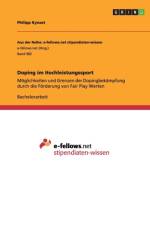 Doping im Hochleistungssport af Philipp Kynast