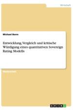 Entwicklung, Vergleich Und Kritische Wurdigung Eines Quantitativen Sovereign Rating Modells af Michael Borm