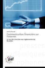 Communication Financiere Sur l'Internet af Pozniak-L