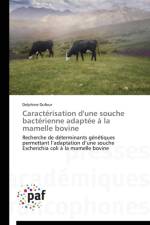 Caracterisation d'Une Souche Bacterienne Adaptee A La Mamelle Bovine af Dufour-D