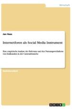 Internetforen als Social Media Instrument af Jan Hass