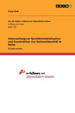 Untersuchung Zur Sprachkontaktsituation Und Konstruktion Von Nationalidentitat in Belize af Sonja Bock