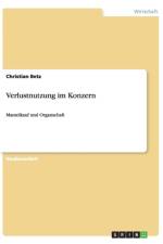 Verlustnutzung im Konzern af Christian Betz