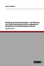 Werbung ALS Dissonanzausloser - Die Wirkung Von Social Advertising Und Der Umgang Des Rezipienten Mit Einstellungsirritationen af Sabrina Schoberl