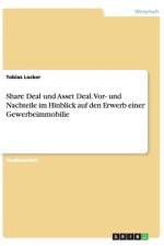 Share Deal und Asset Deal. Vor- und Nachteile im Hinblick auf den Erwerb einer Gewerbeimmobilie af Tobias Locker