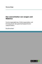 Leseverhalten von Jungen und Madchen af Theresa Hiepe