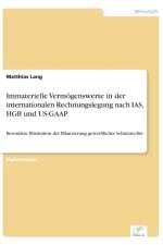 Immaterielle Vermoegenswerte in der internationalen Rechnungslegung nach IAS, HGB und US-GAAP af Matthias Lang