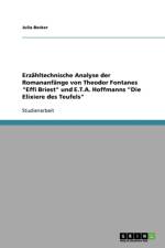 Erzahltechnische Analyse Der Romananfange Von Theodor Fontanes 'Effi Briest' Und E.T.A. Hoffmanns 'Die Elixiere Des Teufels' af Julia Becker