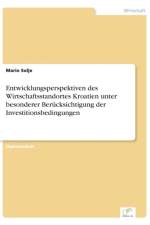 Entwicklungsperspektiven des Wirtschaftsstandortes Kroatien unter besonderer Berucksichtigung der Investitionsbedingungen af Mario Solje