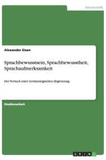 Sprachbewusstsein, Sprachbewusstheit, Sprachaufmerksamkeit af Alexander Eisen