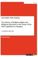 The Liberty of Religious Rights and Religious Education in the Frame of the State Legislation in Hungary af Janos Talaber