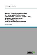 Analyse Empirischer Befunde Zur Einrichtung Von Performance Measurement-Systemen (Wie Z af Andreas Groe Austing