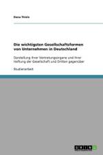 wichtigsten Gesellschaftsformen von Unternehmen in Deutschland af Dana Thiele