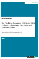 Die Friedliche Revolution 1989 in der DDR - Rahmenbedingungen, Grundzuge und Dynamisierungen af Christian Richter