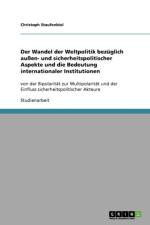 Wandel der Weltpolitik bezuglich aussen- und sicherheitspolitischer Aspekte und die Bedeutung internationaler Institutionen af Christoph Staufenbiel