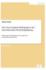 Clean Surplus Bedingung in der internationalen Rechnungslegung af Adrian Szabo