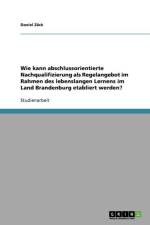 Wie kann abschlussorientierte Nachqualifizierung als Regelangebot im Rahmen des lebenslangen Lernens im Land Brandenburg etabliert werden? af Daniel Zäck