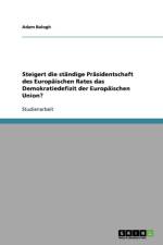 Steigert die standige Prasidentschaft des Europaischen Rates das Demokratiedefizit der Europaischen Union? af Adam Balogh