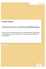 Student Services und Hochschulbindung af Kerstin Lenecke