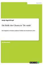 Die Rolle des Chores in De onda af Antje Sigrid Kropf