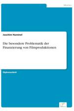 besondere Problematik der Finanzierung von Filmproduktionen af Joachim Hummel