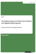 Die Aufbereitung von Fehlern bei Schulern mit Migrationshintergrund af L K