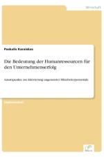 Bedeutung der Humanressourcen fur den Unternehmenserfolg af Paskalis Karaiskas