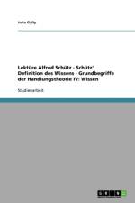 Lekture Alfred Schutz - Schutz' Definition des Wissens - Grundbegriffe der Handlungstheorie IV af Julia Gally