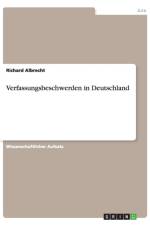 Verfassungsbeschwerden in Deutschland af Richard Albrecht