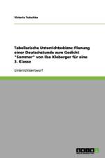 Tabellarische Unterrichtsskizze af Victoria Tutschka