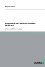 Aufenthaltsrecht fur Ehegatten eines EU-Burgers af Siegfried Schwab