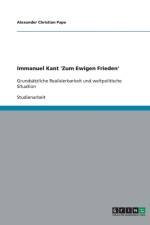 Immanuel Kant 'Zum Ewigen Frieden' af Alexander Christian Pape
