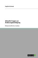 Aktuelle Fragen zur AEnderungskundigung af Siegfried Schwab