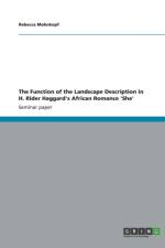 Function of the Landscape Description in H. Rider Haggard's African Romance 'She' af Rebecca Mahnkopf