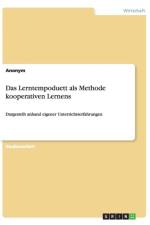 Das Lerntempoduett als Methode kooperativen Lernens af Anonym