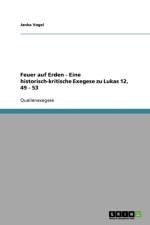 Feuer auf Erden - Eine historisch-kritische Exegese zu Lukas 12, 49 - 53 af Janka Vogel