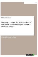 Die Auswirkungen des Caroline-Urteils des EGMR auf die Rechtsprechung von BGH und BVerfG af Markus Heinker