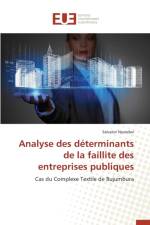Analyse Des Determinants de la Faillite Des Entreprises Publiques af Nyandwi-S