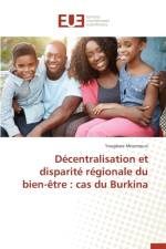 D centralisation Et Disparit R gionale Du Bien- tre af Moumouni-Y