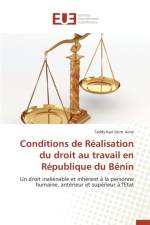 Conditions de R alisation Du Droit Au Travail En R publique Du B nin af Aime-T