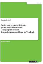 Sanierung von geschadigten, grundwasseruberstauten Tiefgaragenbauteilen. Instandsetzungsverfahren im Vergleich af Benjamin (Dr Wolf's Agricultural Laboratories Fort Lauderdale FL U) Wolf